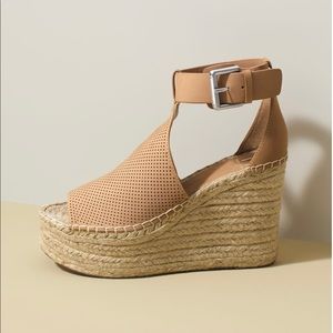 Marc Fisher perforated platform wedge